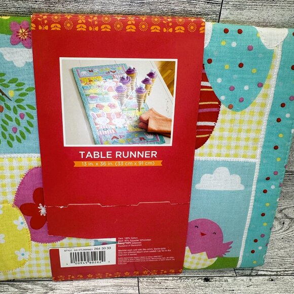 Brand New Blossoms & Blooms‎ Easter 13" x 36" Table Runner - Picture 4 of 5